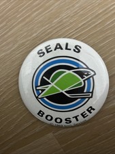 Vintage 1969 NHL Seals Booster ButtonPin Hockey Memorabilia Collectible picture