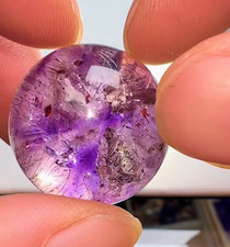 22.7mm Natural Super Seven Amethyst Quartz Sphere Crystal Ball Reiki Decor picture