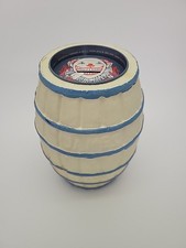 MINT UNUSED JAMES Salt Water Taffy Atlantic City Paper Mache' Barrel Clown Bank picture