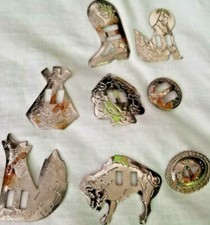  Bolero Shapes Set Of 8 Western Tin A little Rust silver 2 wolf  boot tpee buffa picture