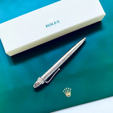 Rolex Vintage-Style Palladium-Finish Ballpoint Pen, New in Box, Luxury Ad Gift picture