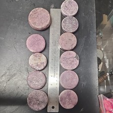 Wholesale Lot 11 Natural Lepidolite Disks Purple Mica Crystal 2.7 Lb Bulk picture