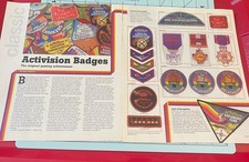 Vintage Activision Badges Gaming Patches Magazine Article 1980s Atari 2600 picture