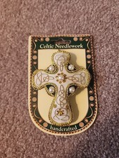 Islandcraft Handcrafted Celtic Needlework High Cross Hanging Ornament IC-0025-3 picture