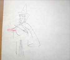 1959 SLEEPING BEAUTY FLORA Fairy Walt Disney ORIGINAL PRODUCTION cel DRAWING picture