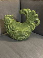 VINTAGE 1942 RED WING COVERED ROOSTER CASSEROLE #249 - Signed Red Wing picture