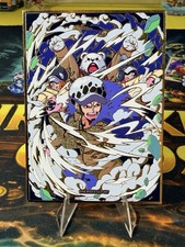 Trafalgar Law One Piece Card Gold Plated Enamel Case Hit Contains Gold w/ COA picture