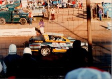 1980s PA Dirt Track Stock Car 29 Ron Kevs Pit Photograph Color Vintage Original picture