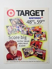 1997 Target Nintendo 64 Circular Diddy Kong Mario Kart PlayStation Sega Ads picture