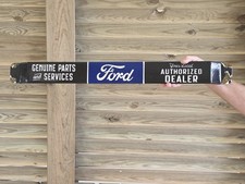 VINTAGE FORD GENUINE PARTS AND SERVICE PORCELAIN DOOR PUSH 32