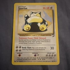 Pokémon TCG Snorlax Base Set 2 30/130 Regular Rare Card LP picture