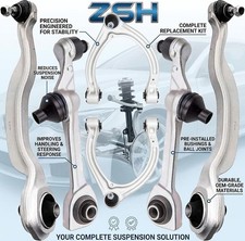 Front Upper and Lower Control Arm Compatible with 2007-2013 Mercedes Benz S350 S picture