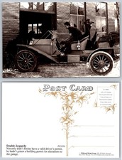 1989 Wildwood Design Group PC1554 Double Jeopardy Vintage Car & Garage Postcard picture