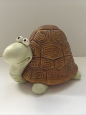 Vtg Paolo Chiari Turtle Resin Piggy Bank Moneybox No Stopper Animal 70s picture