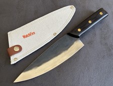 11.5” Ultimate Camping Chef Knife Razor Sharp Hand Forged 7cr17mov Canvas Sheath picture
