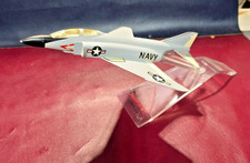 Vintage 70s NAVY McDonnell F-4 Phantom II Display Desk Model Douglas Jet Fighter picture