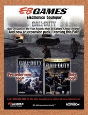 2004 Call Of Duty EB Games Pre-Order Original Advertisement / Retro Promo v1 picture