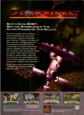 PlayStation Alien Virus Magazine Ad 1996 Vintage Print Sci-Fi Horror Retro picture