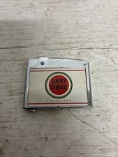 Lighter - Wide - Continental Vintage Slim Lucky Strike Damage On Side picture