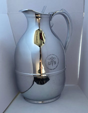  Vintage 1940s Thermos Model 2547 Chrome Vacuum Pitcher USPHS Medical Logo picture