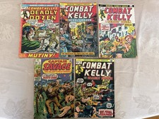 Marvel War Comics Lot 5 Combat Kelly Deadly Dozen Captain Savage Bronze Age picture