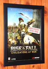 Rise and Fall Civilizations at War Promo Rare Small Poster / Ad Page Framed picture