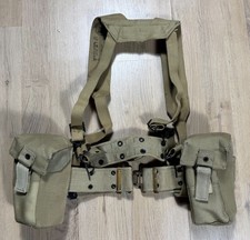 Israeli Army IDF Zahal Suspenders w/ Web Pistol Belt & Ammo Pouches 1976 1982 picture