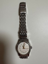 ORIS Pointer Date Automatic watch Silver dial gold hands vintage boys size 42mm picture