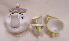 Disney Beauty and the Beast Toy China Tea Set 6 pc. Mrs. Potts and Chip picture