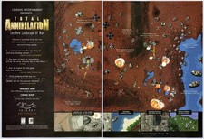 Vintage Print Ad 1997 Total Annihilation PC RTS Game Original Promo Poster Art picture