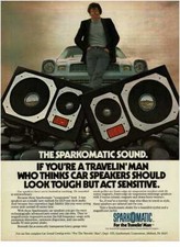 1978 SPARKOMATIC Car Stereo Speakers Chevrolet Camaro Vintage Print Ad picture