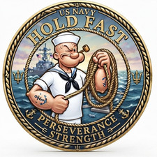 Popeye Hold Fast US Navy Veteran Sailor Gift USN Best Military 3