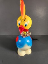 Vintage Paper Mache Nodder 9” BOBBLE HEAD CHICKEN - MADE IN WESTERN GERMANY picture