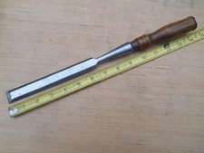 Vintage 7/8” Bevel Socket Chisel James Swan Timber Framing Woodwork Cast Steel picture