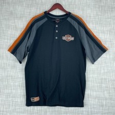 Harley Davidson Mens Size L short sleeve shirt wisconsin Dells embroidered 2851 picture