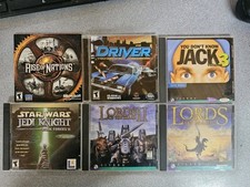 Vintage PC CD-ROM Lot 6 rise nations lords magic lords realm 2 Star Wars driver picture