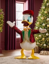 4 FT ANIMATED DISNEY'S DONALD DUCK INTERACTIVE CHRISTMAS ANIMATRONIC PROP picture