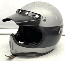 Vintage Old School Simpson ? Full Face Dirt Bike Motorcycle Helmet w Visor Decor picture