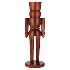 My Texas House Wood Nutcracker Christmas Decoration, Brown, 3 feet picture