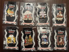 Disney DSF DSSH Winnie the Pooh Ice Cream Train 8 Pin Set LE400 Eeyore Piglet picture