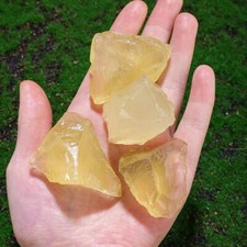 3Pcs Rough Citrine Crystal Stone Natural Protection Healing Gift Raw Stones picture