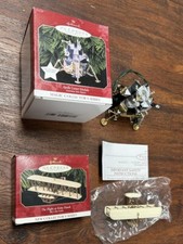 HALLMARK KEEPSAKE ORNAMENT APOLLO LUNAR MODULE Journeys into Space EUC + K. Hawk picture