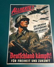 WWII German Propaganda Poster Reproduction Vintage War Art 13x19 Print picture
