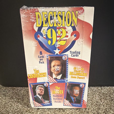 Topps Decision 92 1992 Sealed Box Non-Sport Political Cards 8/Pack picture