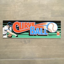 Curve Ball Arcade Marquee Video Game Sign Original 1984 Mylstar 23