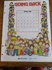 PMS AUGUST 1986 BACK TO SCHOOL RARE ART VTG BINDER BOOK NEWSPAPER TEMPLATE picture