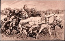 Postcard WWI - Pursuit of those defeated near Tannenberg Russian army -#N20 picture