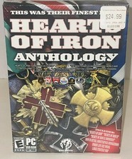 Hearts Of Iron I & II 1 & 2 Anthology PC Doomsday w/ Medal Map NTSC SEALED NEW picture
