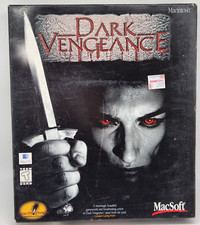 NEW DARK VENGEANCE 1999 NOS SEALED BIG BOX MAC OS X 7 CD MACINTOSH APPLE MACSOFT picture