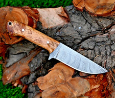Custom Hand Made Hunting Skinning Knife Forged Damascus Steel Blade 2902 picture